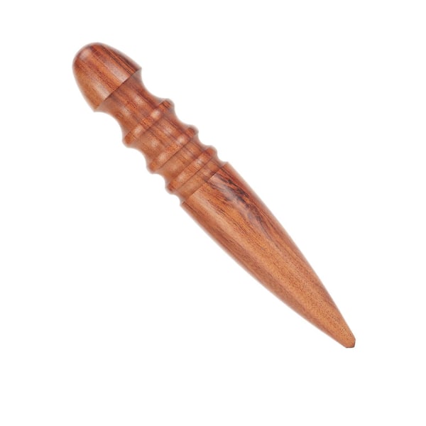 Wood Leather Burnisher Tool - 3 stk rundpinne med 4 riller for gjør-det-selv-lærsliping