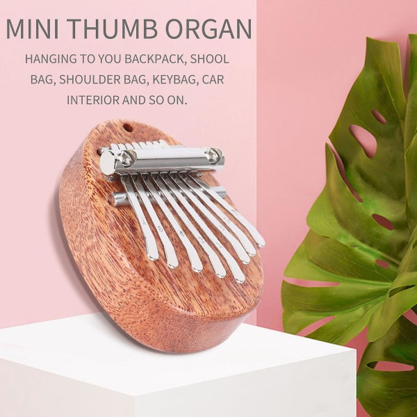 8 Key Mini Kalimba Utsøkt Finger Tommel Piano Marimba Musical Godt tilbehør anheng gave