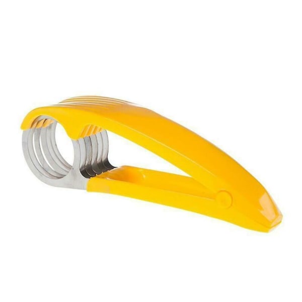 Banana Slicer Fruit Cutter Kitchen Gadget Banana Slicer Fruit Steel G5n0(yellow)(1pcs)