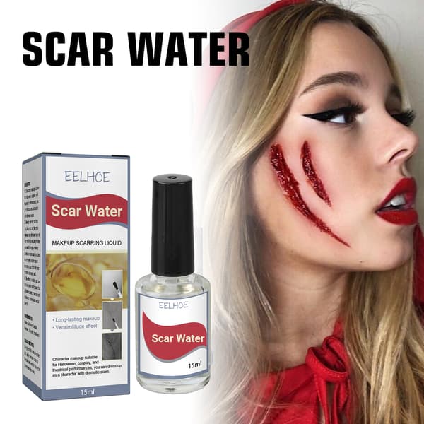 3 stk. EELHOE Halloween Makeup Arvæske - Festlig Fest Kostume Ar & Sår Makeup Væske 3Pcs