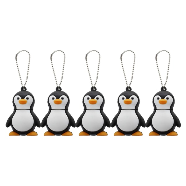 5x 32gb Novelty Cute Baby Penguin Usb 2.0 Flash Drive Data Memory Stick-enhet - svart og hvit