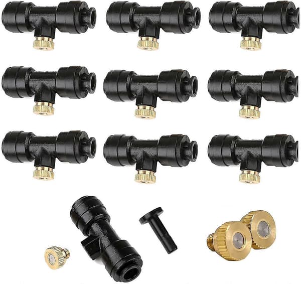 1/4'' Slip-lock Tågedyser Sæt, Tågedyser Til Terrasse Tågesystem