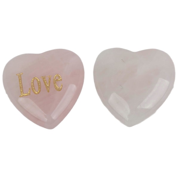 Chakra Hjerte Stein Rensende Nærende Avslappende Lomme Helbredende Stein for Valentinsdagsgave Chakra Balansering 2 stk