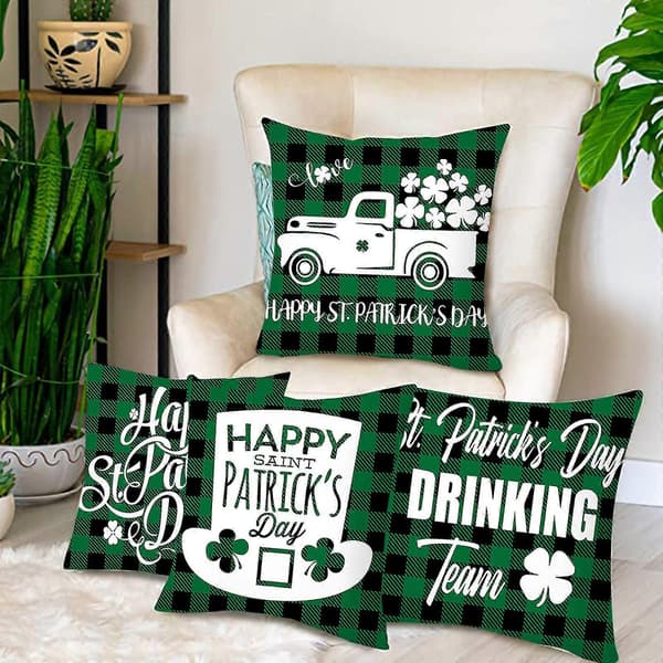 St. Patrick's Day Hemkudde Överlevde Familj Kuddvar Örngott