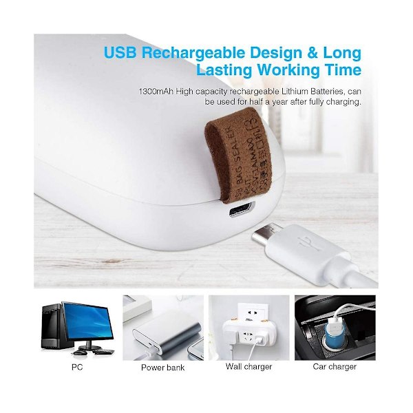 Mini Folie, USB Oppladbart Mini Folie, Forseglingsmaskin, Poser Sveisemaskin, Pose Sveiser