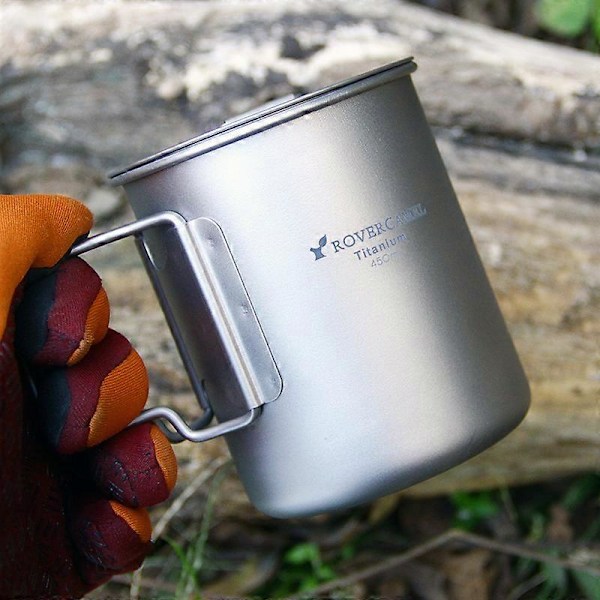 Camping Kastrull Rostfritt Stål Metall Lättviktig Lägerelds Kaffekanna Backpacking Kopp Tekanna Vattenkokare Ryggsäck Mugg Kokkärl Cool Kompakt Utrustning Camping Gear K