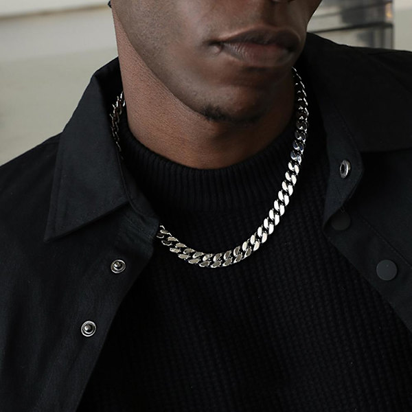 Tyk Tyk Kæde I Guld Til Mænd Stor Lang Halskæde Mandlig Guld Farve Hiphop Rustfrit Stål Kubansk Kæde Halskæde Collares