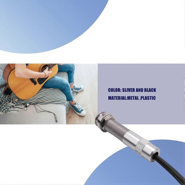 Universal Pickup Piezo 3 Transducer 6.35mm Til Akustisk Guitar Ukulele Mandolin