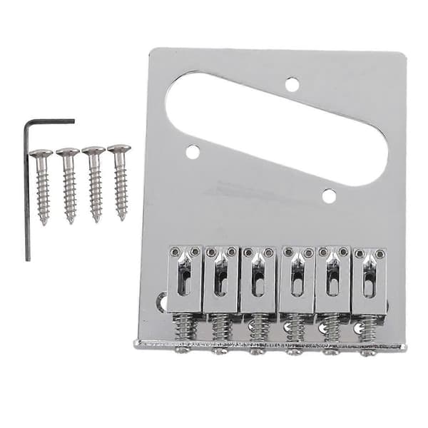 1 Set 6 Sadel Gitarrbro 6-Sadel Elektrisk Gitarrbro för TL Gitarr Svart