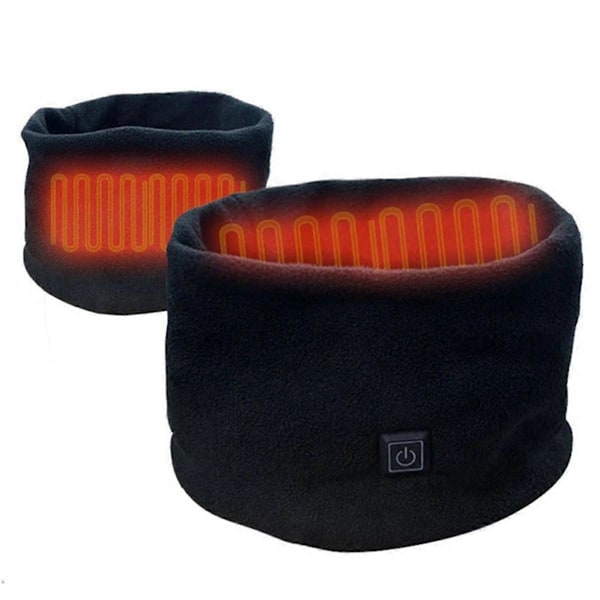 Vinter Elektrisk Oppvarmet Halsvarmer USB Oppladbar Halsvarmer 3 Hastighetsjustering Fleece Halsduk for Sykling Ski