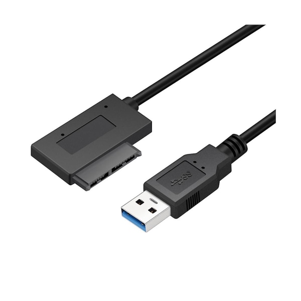 SATA til USB 3.0 7+6pin 13pin Konverteringskabel Rask Datatransfer for Bærbar Optisk Stasjon CD/DVD Sl