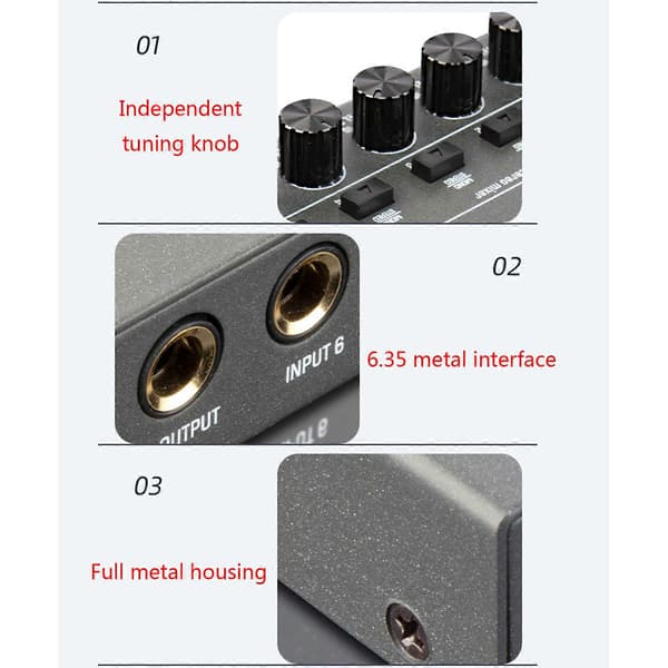 Lydmixer til keyboards, mixer, bærbart lydmixer til musikinstrumenter