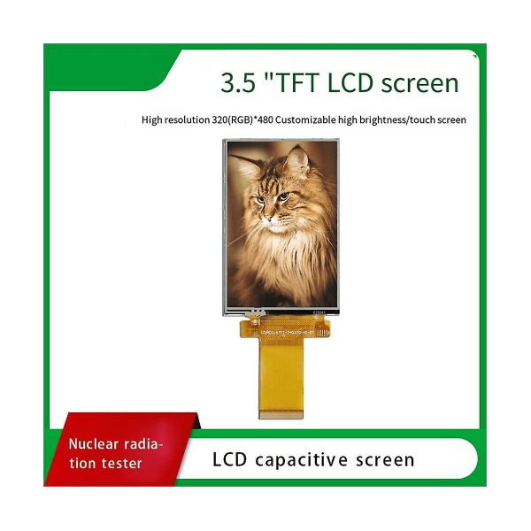Ydinsäteilyn ilmaisimen LCD-näyttö 320 x 480 kapasitiivinen näyttö 3,5 tuuman testinäytön värinäyttö