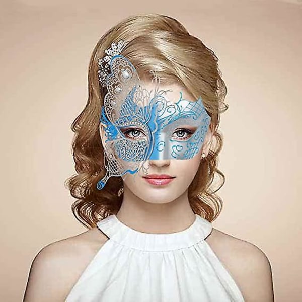 Mystisk venetiansk fjäril Lady Maskerad Halloween Party Mask Evening Bal Bal Mask Bar Kostymer Tillbehör
