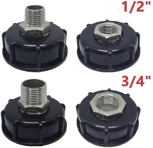 1000l IBC Tank Adapter Tote Tank Drain Rustfritt Stål Adapter For Erstatningskran 1\" Utvendig Gjenge