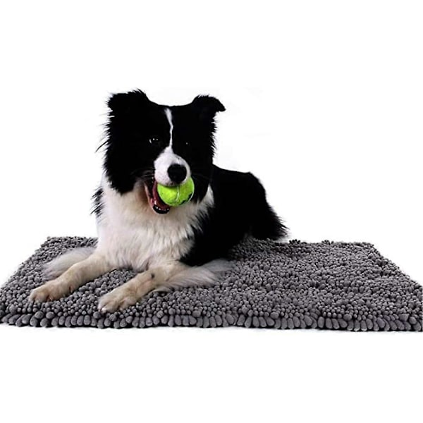 Skridsikker bademåtte lavet af blød og absorberende chenille mikrofiber, kan maskinvaskes