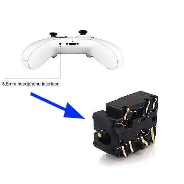 Reparationssæt til udskiftning af controller med 3,5 mm hovedtelefonstik til Xbox One S