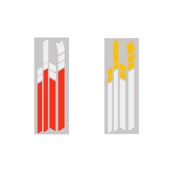 2 sæt pvc reflekterende klistermærker til Max G30 Kickscooter foldbare klistermærker (hvid hvid rød og gul Ye