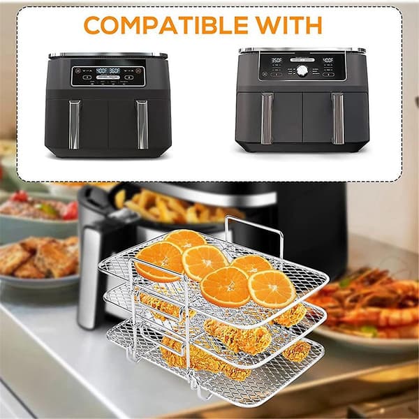Airfryer-rist til Ninja Airfryer Multi-Layer Dobbelt Kurv Airfryer Rustfrit Stål Grillrist
