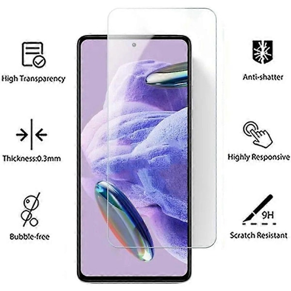 Karkaistu lasi Xiaomi Redmi Note 12 Pro 4G -puhelimen kameralinssin suojakalvo näytönsuoja