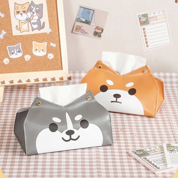 PU Läder Tissue Box Hållare Pappershållare För Ansiktsservetter Box Omslag Banmo