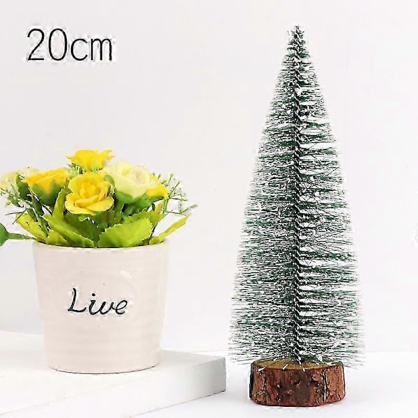 WJTG Vit Cederträ Julgran Återanvändbar Flaskborstträd Heminredning (20cm)J