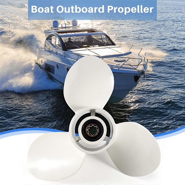 Propeller 9 1/4X11 för Yamaha utombordsmotorer 9.9 HP F9.9 15HP F15C F15 F20 Aluminium 8 Splines
