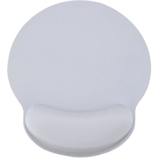 Ergonominen vaaleanharmaa hiirimatto rannetuella tietokoneelle, pieni söpö hiirimatto rannetuella kannettavalle ja työpöydälle (Li