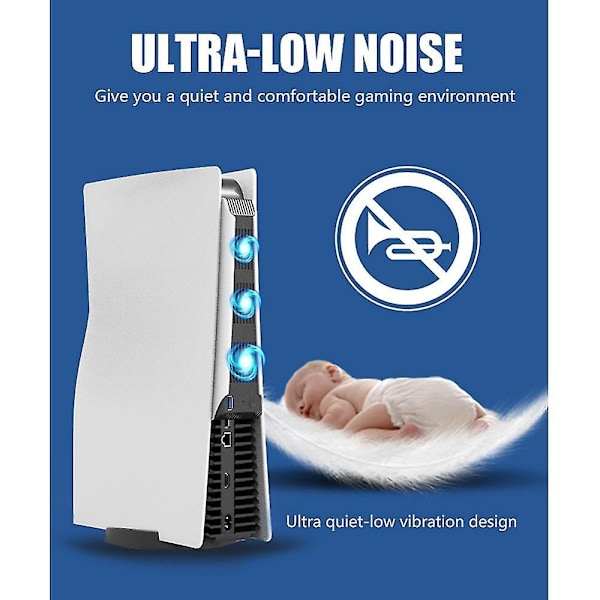 Køleventilator til Ps5-konsol Temperaturudsuger Usb Ekstern køleventilator til Ps5 Digital Edition /