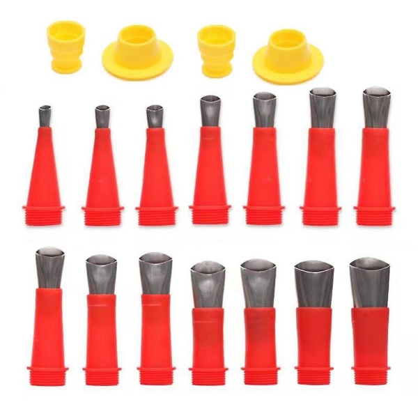 18pcs Stainless Steel Caulk Nozzle Applicator Caulking Finisher Glue Silicone Sealant Finishing Too