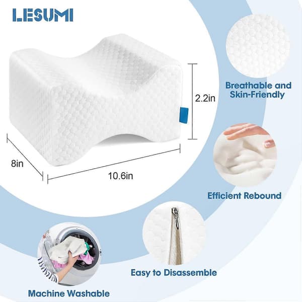Kneepute av Memory Foam, Benpute for Soving, for Sidesovere og Gravide Kvinner