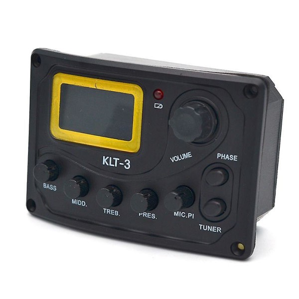 4-bånds EQ Equalizer -3 Akustisk Gitar Bass EQ Forforsterker med Digital Stemmer Gitar Pickup