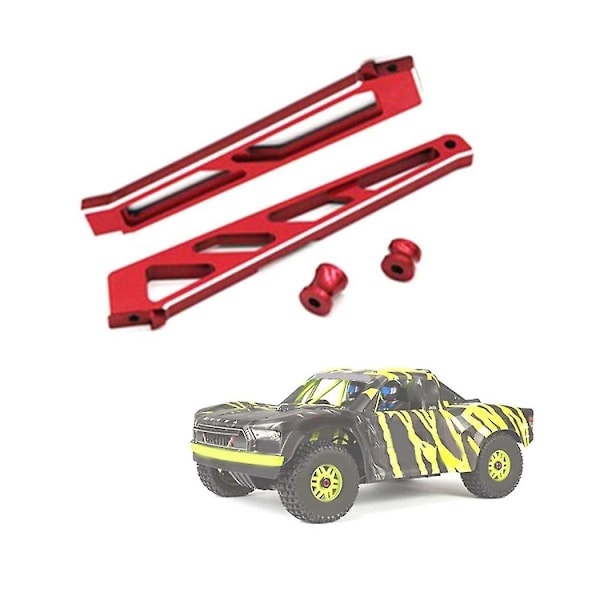 Metallinen etu- ja takarungon tukituki kauluksella Arrma Mojave 1/7 6s 4wd Rc -kuorma-auton päivitysosille, punainen