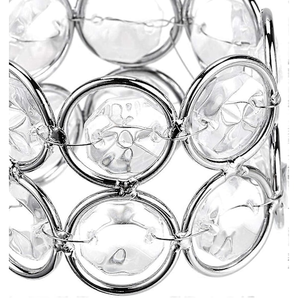 Kristallservettringar, Servetthållare med Pärlor, Bordsdekoration 6-pack, Silver