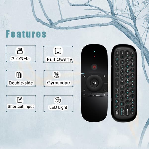 Mini Trådlöst Tangentbord Luftmus IR-Fjärrkontroll för Android TV-Box Dator