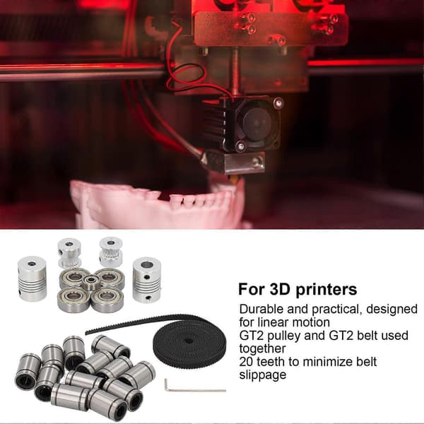 LM8UU Lineær Leje Sæt Motoraks Koblet Tandrem Trinse Hex Nøgle Sæt til 3D Printer