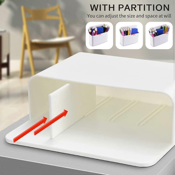 Magnetisk Whiteboard Förvaringslåda Pennhållare Pennförvaringslåda Vit