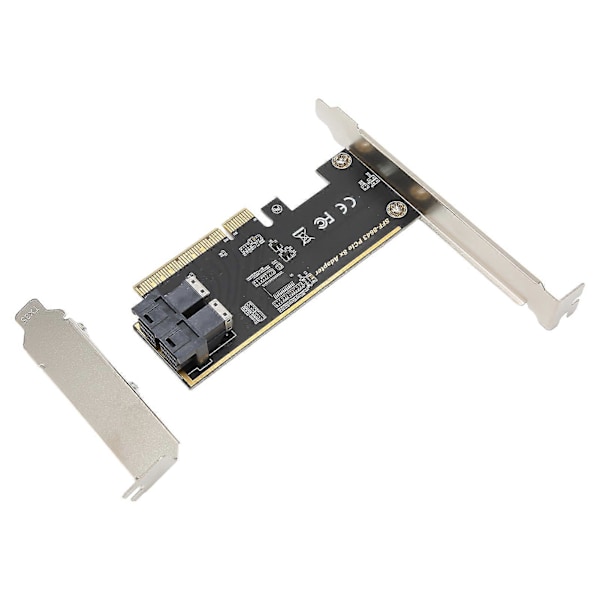 PCIE X8 - U.2 -sovitinkortti, kaksoisportti SFF 8643 Mini SAS HD 36Pin PCIE -sovitinkortti tavalliselle pöytäkoneelle YEMMA