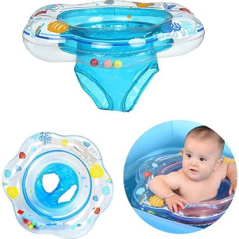 Babysimring, uppblåsbar poolflotte med säte för spädbarn/barn 6 till 36 månader