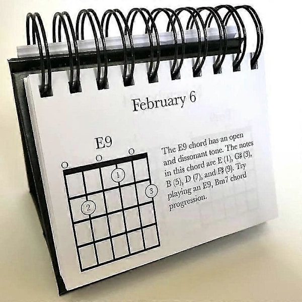 365 Dagar Gitarrackord Kalender, 2023 Gitarrackord Blad-för-dag Kalender Lära Kalender, presenter till Gitarrälskare, Nybörjare
