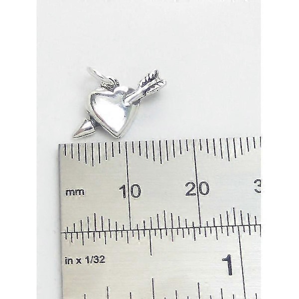 Sydän Nuolella Sterling Hopea Riipus .925 X 1 Rakkausriipukset - 5145