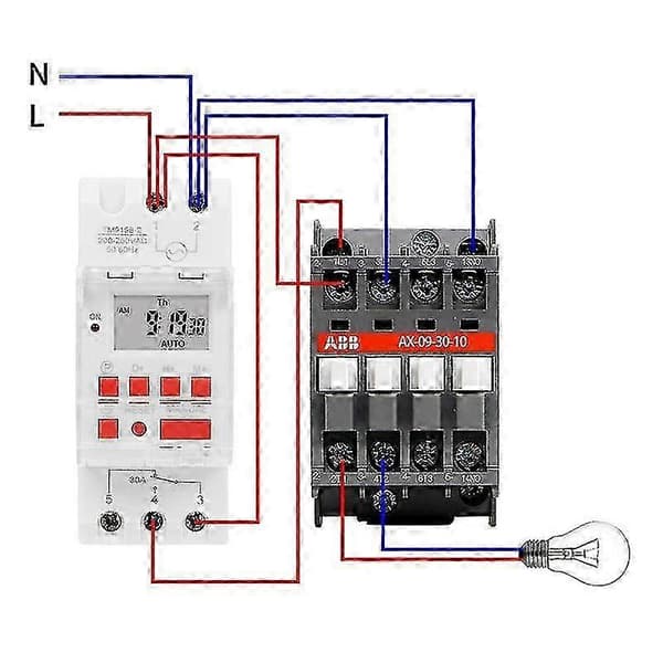 Tm919b 220v 30a Programmerbar Digital Timer Bryter Din Automatisk Tidsstyring For Lys, Vifter -SY