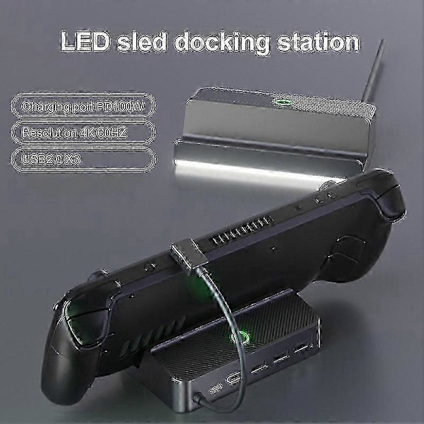 Steam Deck Dock 6-i-1 Steam Deck Dockningsstation Ställ Tillbehör 3*usb 3.0 Hdmi 4k@60hz Gigabit Ethernet 1000mbps Pd 60w Hub g20242407672