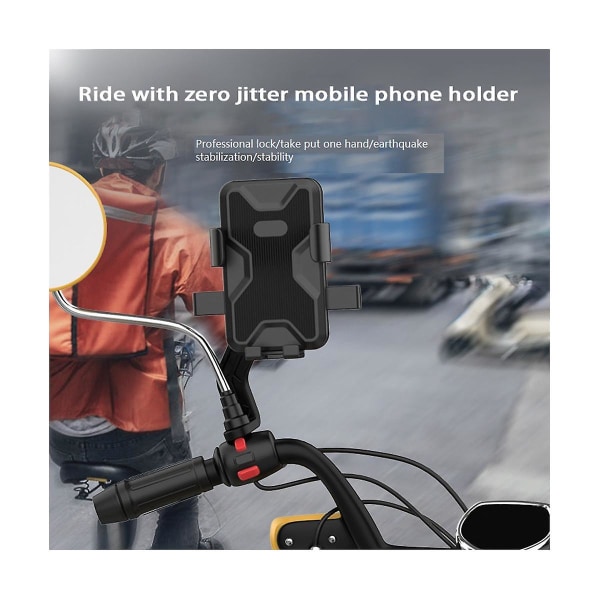 För Mt56 Motorcykelfäste Ny Motorcykel Telefonhållare Cykel Navigationsfäste Bakspegel Telefon Holde