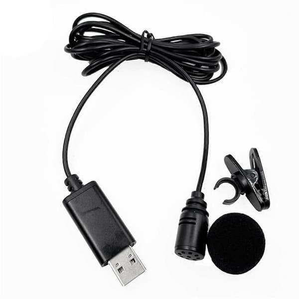 USB Lavalier Reversmikrofon Omnidirektionel Kablet Clip-on Mikrofon Håndfri Plug & Play til Computer