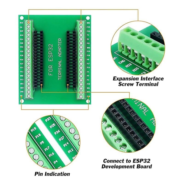 4 st Esp32 Utbyggnadskort 38-stifts Utvecklingskort Cpu Låg Strömförbrukning