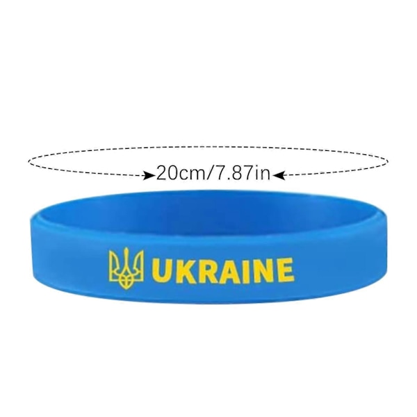 Ukraina Flagg Armbånd Ukraina Patriotisk Gave Ukrainsk Silikon Armbånd 15 stk