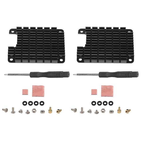 2 Set Kylfläns Aluminium Radiator Kylfläns För Cm4 Compute Module 4 Cpu Kylfläns Med Termisk