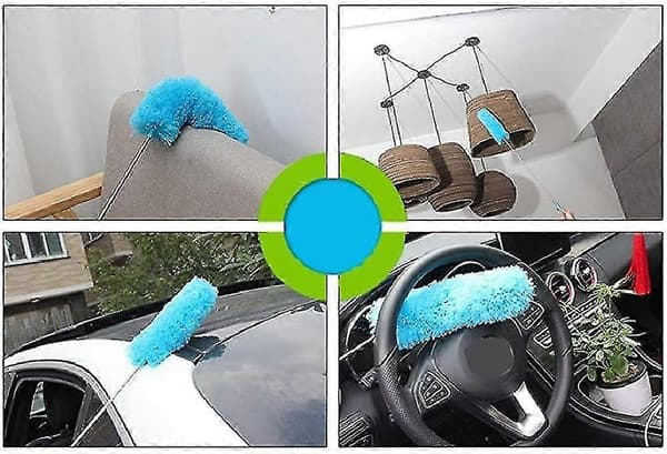Mikrofiber støvkost, 3-delt vaskbar bøyelig støvbørste
