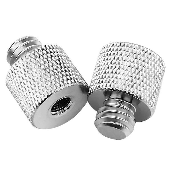 3/8\"-16 Han til 1/4\"-20 Hun Skruegevind Adapter til Kameramonitor - 2 Pak